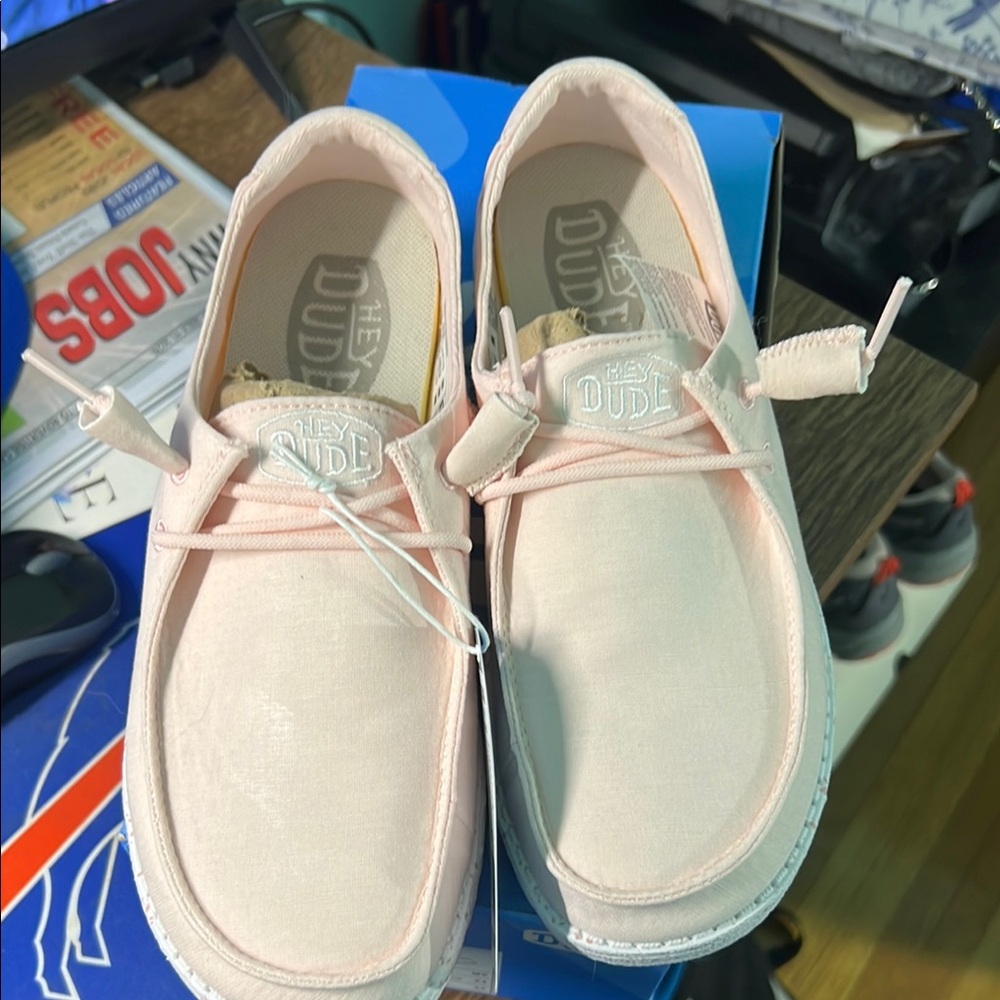 Hey Dude Pink Sneakers Casual Comfort